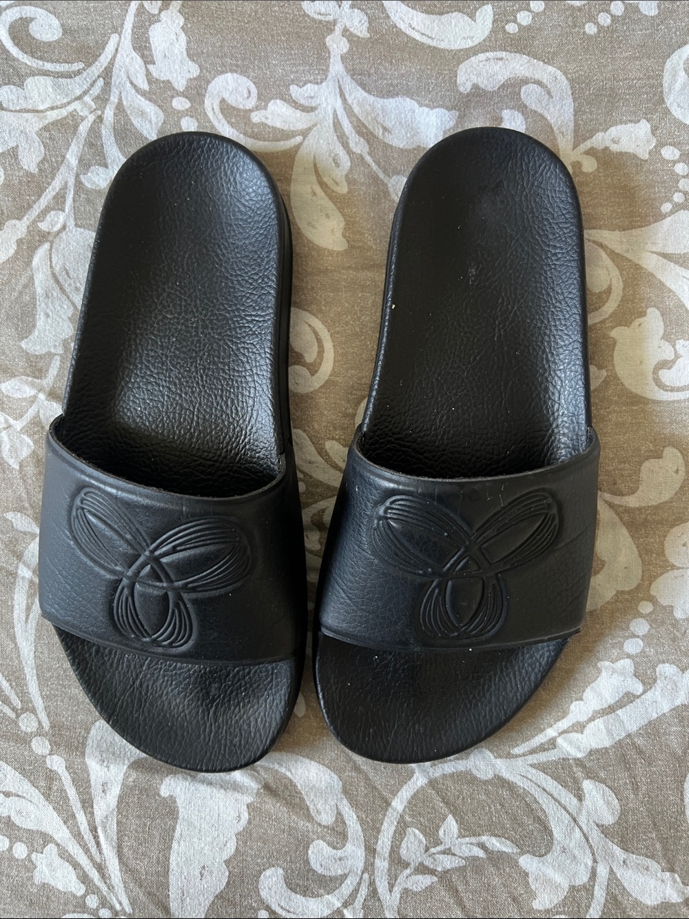 TNA Black Slide Sandals
